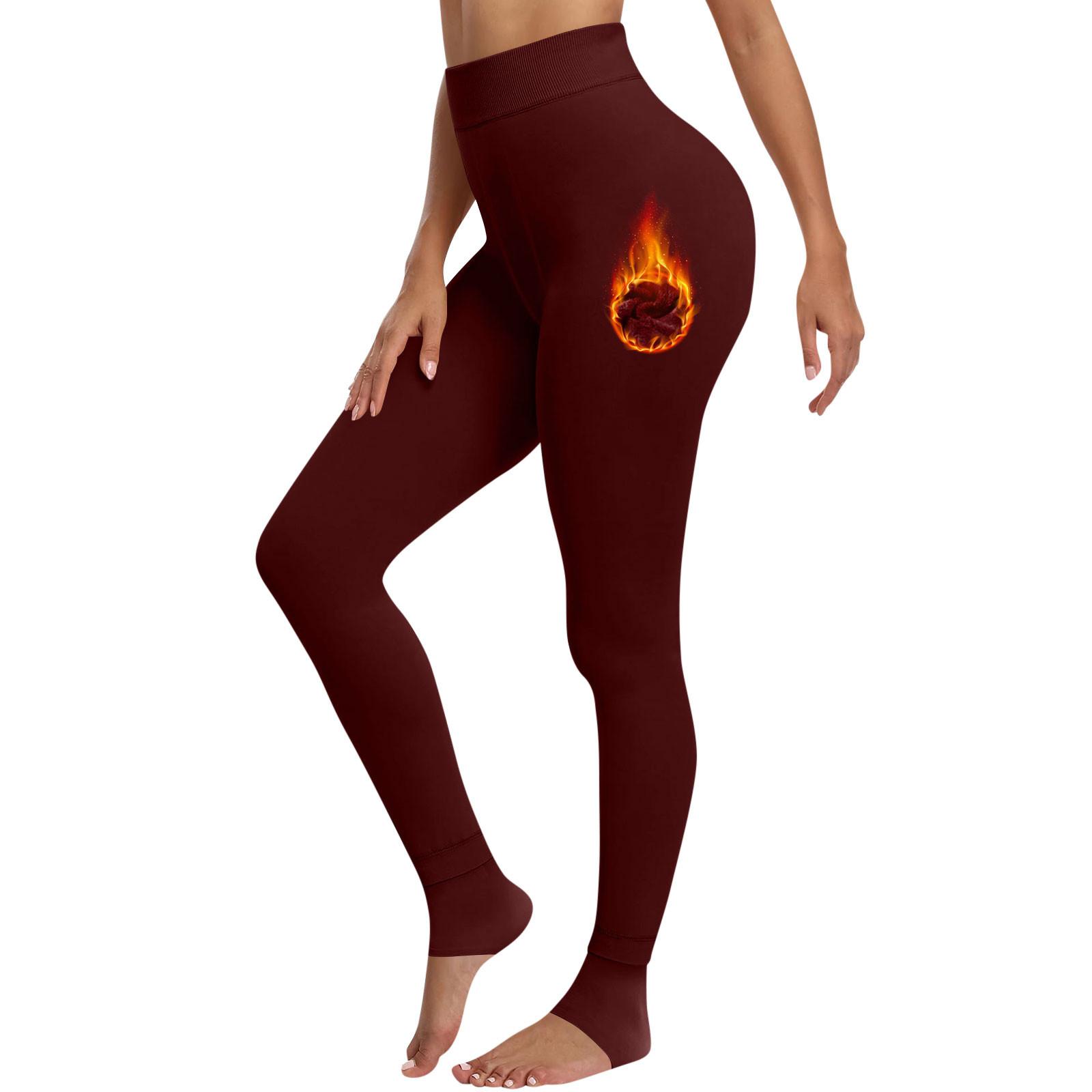 

Женские модные однотонные брюки с утолщенной подкладкой, узкие брюки с высокой талией, теплые брюки One Size винный