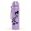 1PC Bird Footprint Trail Line Art Print 750ml Color Plastic Sports Water Bottle Leakproof Flip Straw Lid Suitable for Sports Office Home Use