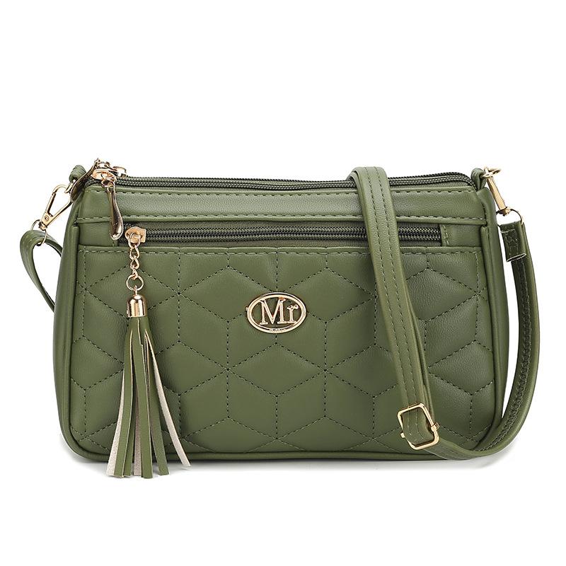 Small and medium bags Crossbody summer women's mini new medium mother bags Soft leather rhombus embroidered women's bags Mobile phone satchel