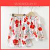 Summer Girl Lingerie Set With Lace Trim Cotton Silk For Toddler Girls