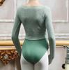 ProDance Knit Ballet Adult Ballet PT009B Top, Wear, (XL (170), Green)