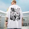 Summer casual T-shirt Loose Harajuku cotton short sleeve Japanese anime printed T-shirt men's and women's manga tops 100% cotton