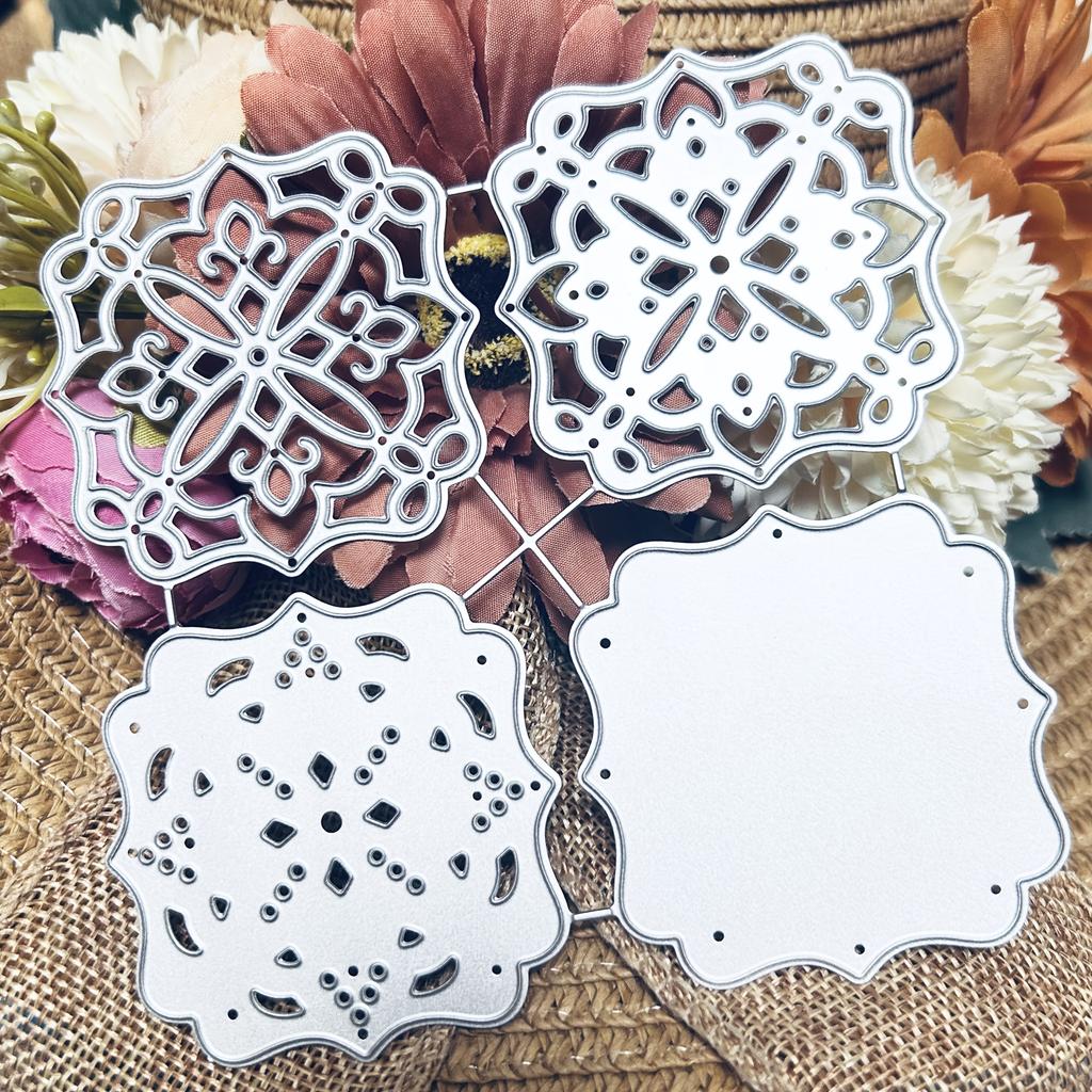 Layered Lace Frame Metal Cutting Dies Stencil for DIY Scrapbooking Photo Album Embossing Paper Cards Crafts Diecuts