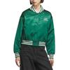 Originals Comfortable Long Sleeve Baseball Collar Jacket Women Jackets Dark-Green KC5814