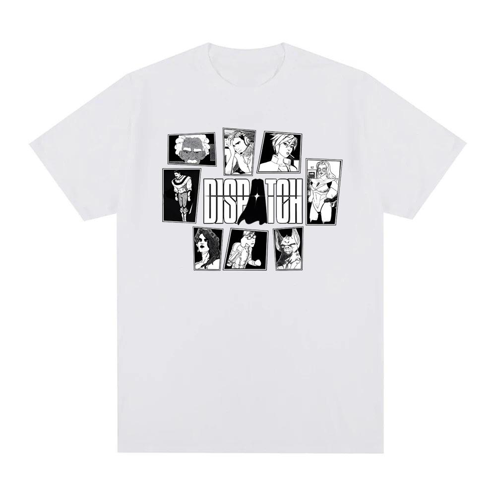 Dispatch Game Manga Style Game Logo Collage Funny Graphic Print Tee Men Women Cotton Comfortable High Quality Soft Oversized Top