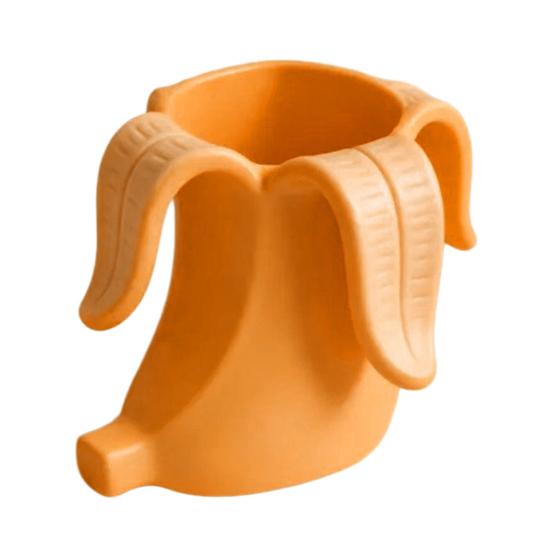 3D Printed Banana Shaped Pen Holder Compact Desk Organizer Storage Decoration for Brushes Stationery Beauty Tools