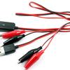 Copper USB Alligators Clip Test Leads with 5V Power Supply USB to Crocodiles Clip for Devices Charging & DIY Projects
