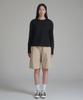 Noming Chino Single-Pleat Strap Wide Bermuda Shorts - Beige