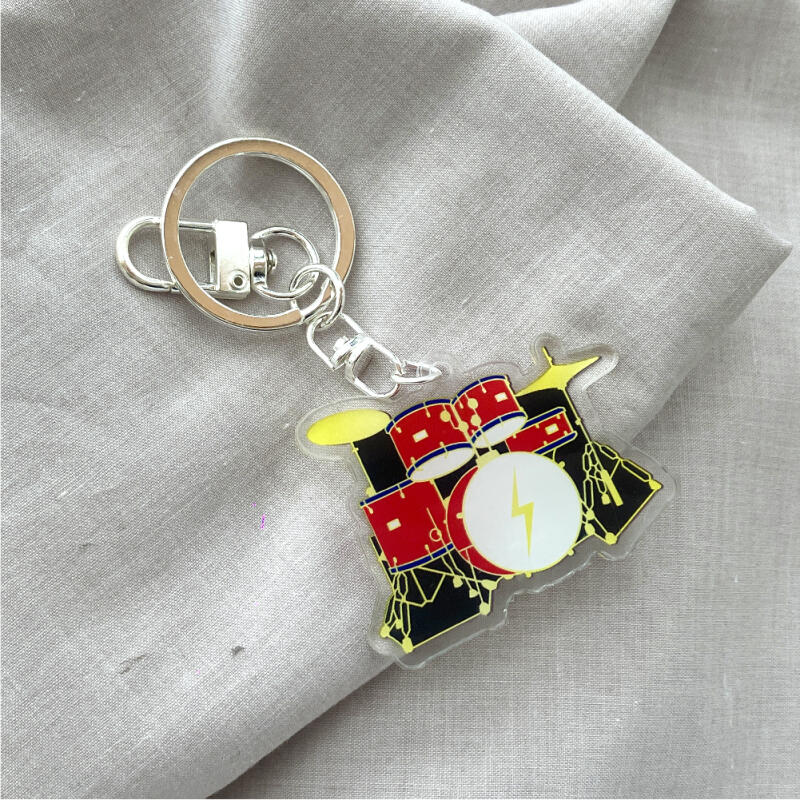 Drum Acrylic Keyring
