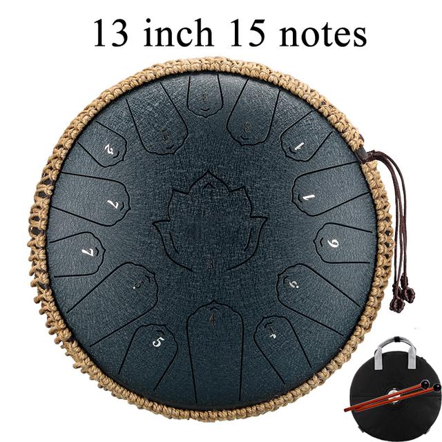 Musical Drum Steel Tongue Drum 13 14 Inch 15 Note C Hollow Drum Percussion Instrument