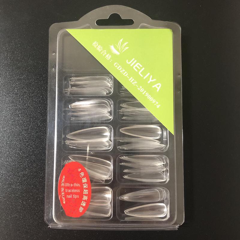 Ultra-thin Frosted Oval Nail Polish Patches - Dual Use, Full and Half Pieces (96 pcs)