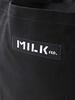 Milkfed BAR AND UNDER LOGO BIG CANVAS BAG 103201053013 Black