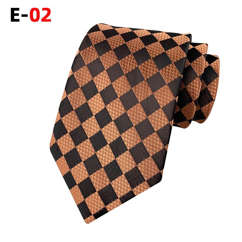2026 Men's Houndstooth Gold Tie - Perfect for Weddings and Business