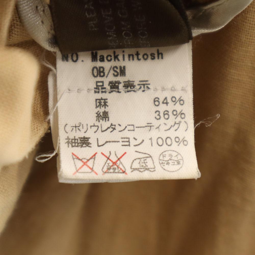 MACKINTOSH SCOTLAND Linen Blend Long sleeve trench coat 34 beige Women Used