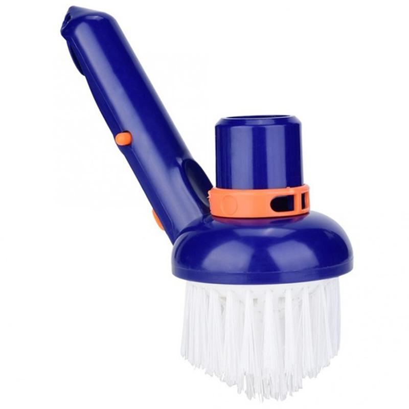 A84E-Corner Vacuum Brush With Adjustable Ring, Connects To 1 1/2Inch Hoses And 1 1/4Inch Telescopic Poles, For Swimming Pools
