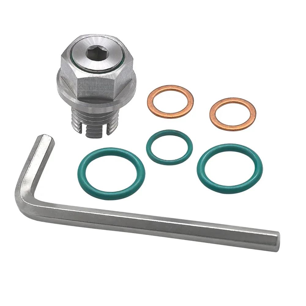 M14x1.5 Stainless Steel Self-Tapping Oil Pan Thread Repair Kit with Magnetic Oversized Drain Plug O Ring Car Oil Pan Oil Drain Plugs 3