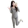 Women's Pure Cotton Long Sleeve Pajama Set - Autumn/Winter Warm Base Layer