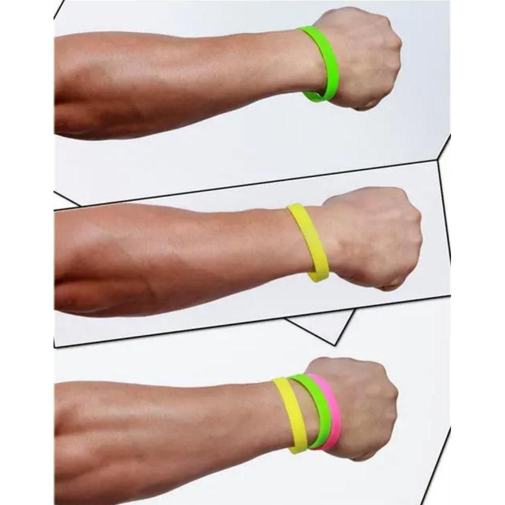 Silicone world 10pcs Silicone luminous bracelet sports bracelet wristband with adult glossy monochrome silicone bracelet