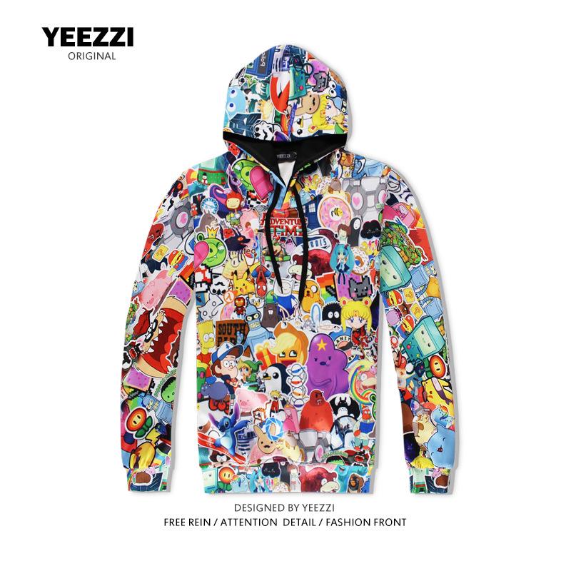 Hochwertiger Niedlicher Anime-Print Hoodie: Lässiges, lockeres, vielseitiges Sweatshirt im amerikanischen Stil