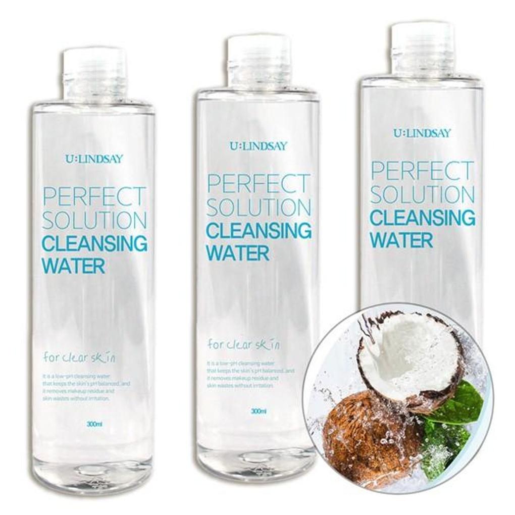 LINDSAY Гипоаллергенная глицериновая кокосовая очищающая вода 900 мл 300ml