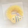 4pcs Milky Bee Plush Hair Ring, Girly Heart, Cute and Soft Autumn and Winter Hair Rope Cartoon Ponytail Hair Ornament
