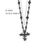 Gothic Rose Crosses Pendant Necklace With Elegant Designs Fashion Jewelry for Men and Women