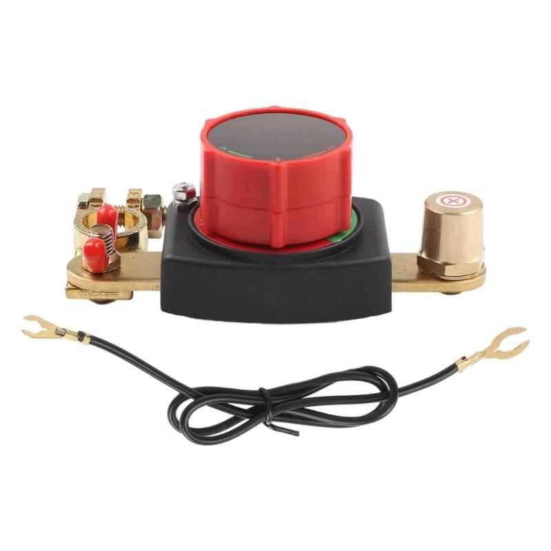 Battery Cut Switches With LED Voltage Meter On Off Power Cut High Current 250A Isolator for Trucks Buses & Marine Use
