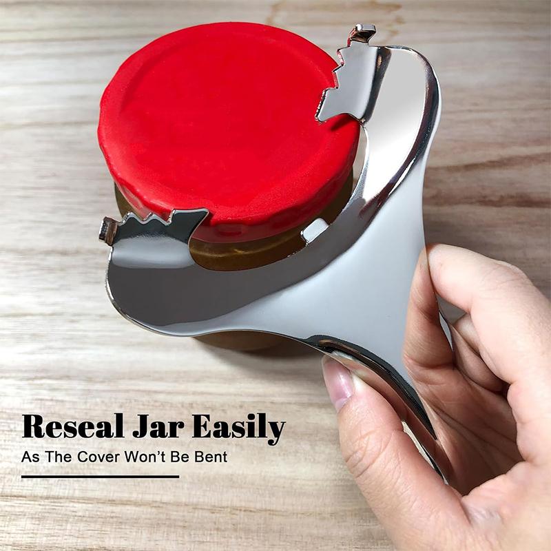 Stainless Steel Mason Jar Opener Manual Handheld Twist Top Remover No Lid Damage Multifunctional Kitchen Tool Easy Twist 1PC