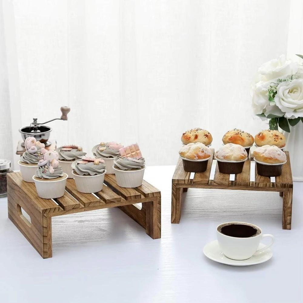 Vintage Cake Rack Solid Wood Serving Stand Dim Sum Rack Cupcake Display Riser Birthday