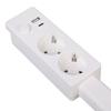 Square Power Socket With Individual Switches And Wide Outlet Spacing For Multiple Devices In Home Office