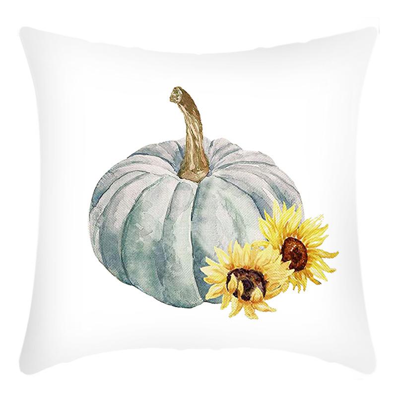

New Thanksgiving Series Pillow Cover English Letter Pumpkin Print Cushion Home Sofa Cushion Cover 45 * 45Cm pillowcase