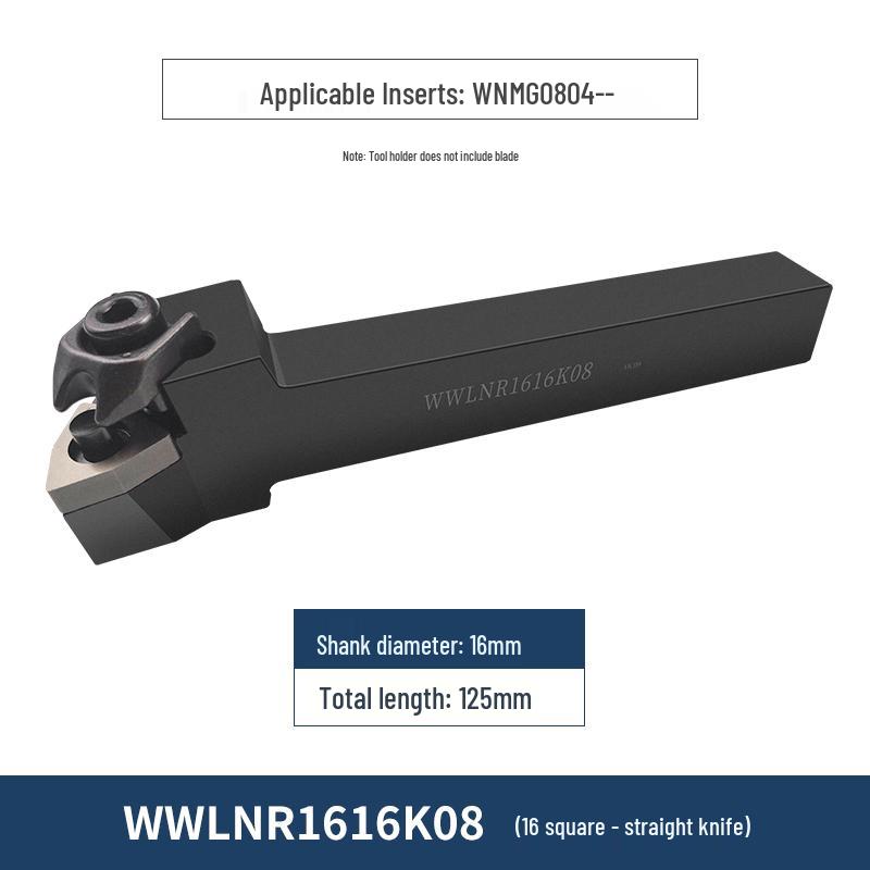 Pfirsichförmiger CNC-Werkzeughalter für Außendrehen und Schruppen mit großer Spannplatte, Modell WWLNR2020K08 für Drehmaschinen.
