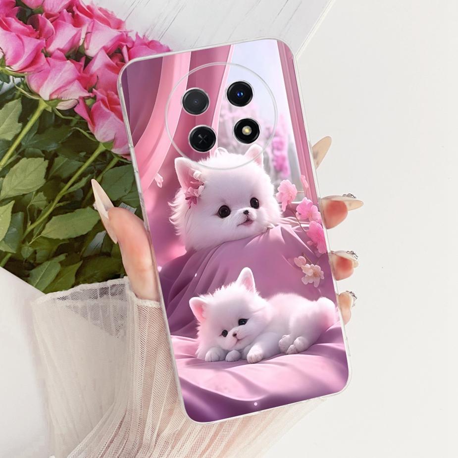 For Huawei Nova Y91 Case STG-LX1 STG-LX2 Stylish Bow Flowers Painted Cover Soft Silicone Case For Huawei Nova Y91 NovaY91 Fundas