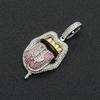 Big Mouth Tongue Out US Dollar Personalized Hip Hop Pendant Full of Diamonds Trendy Necklace for Men and Women Cuban Necklace