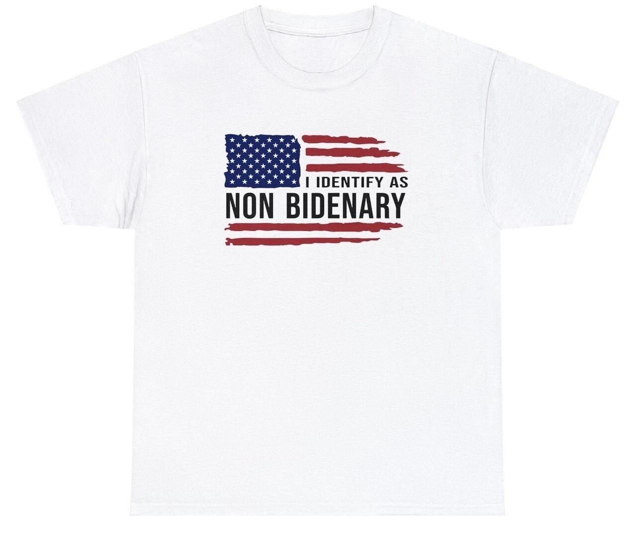 Non Bidenary T Shirt Funny Republican Humor Pronouns FJB Biden Tee XL