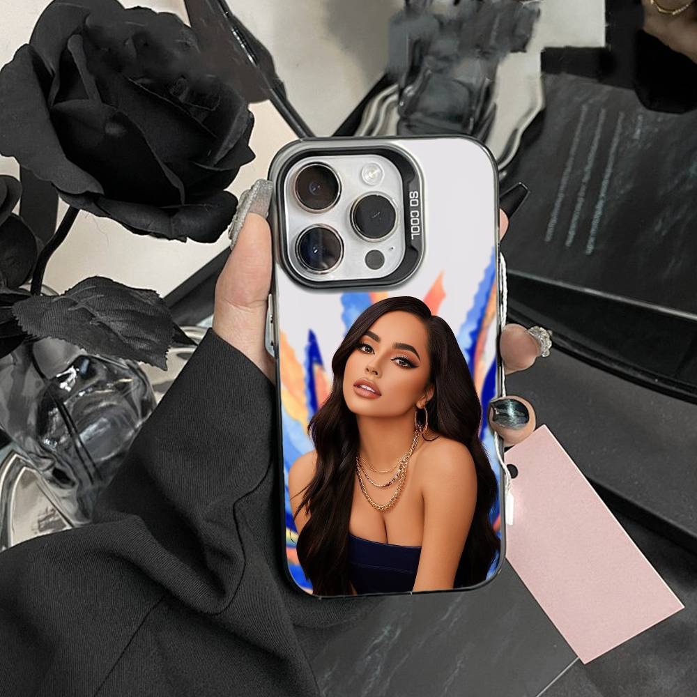 Fashion Becky G Mobile Phone Case For iPhone17, 16,15,14,13,12 Pro Max Black Candy Matte Shockproof Cover