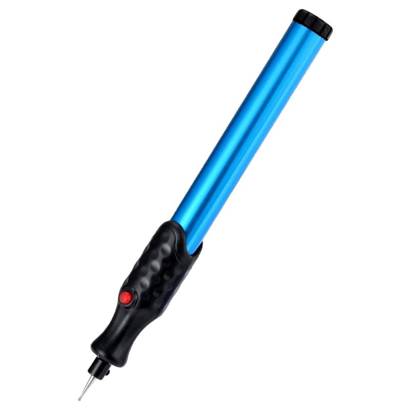 Electric Micro Engraver Pen Carve Engraving Tool Cordless Precision Engraver for DIY Jewellery Making Metal Glass Wood Leather синий