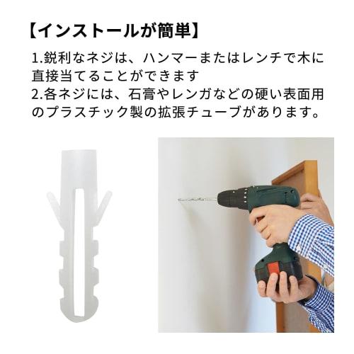 RICISUNG Ceiling Hooks, Carbon Steel Screw Hooks, Pack of 10, Screw Hooks, Hanging Hardware with Safety Buckle Design, Screw-in Hangers with Plastic E