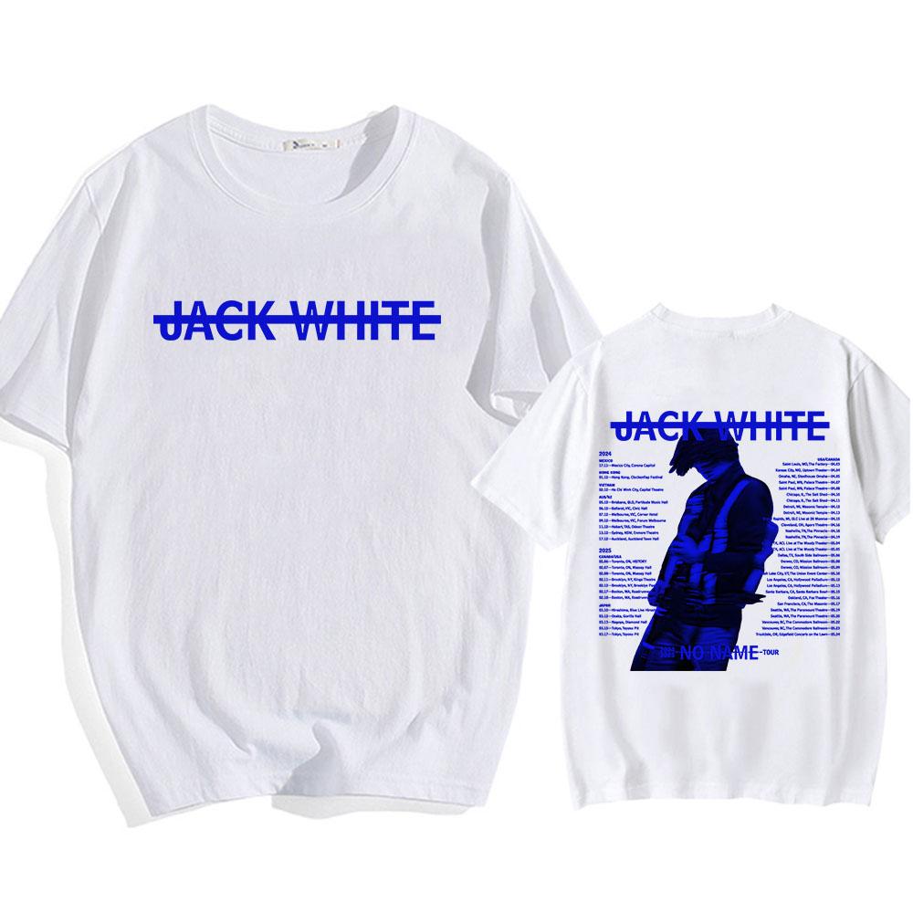 

Футболка No Name Tour 2024-2025 с принтом певца Джека Уайта, футболки унисекс из хлопка, высококачественная удобная футболка M