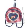 Lovely Cloth Lattice Backpack Mini Rural Style Denim Shoulders Bag Plaid Bow Knapsack Women