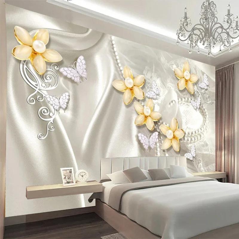 

Mural Wallpaper Modern 3d Stereo Flower European Style Luxury Home Decor Living Room Bedroom Mural 200 cm(W) x 140 cm(H)