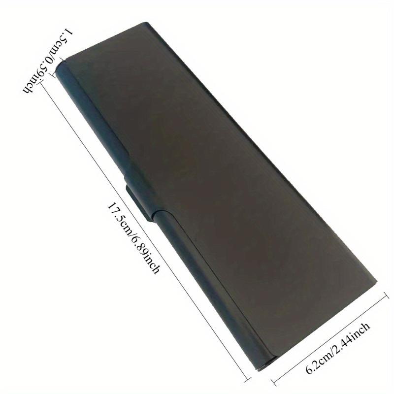 1 Stück Metall Aluminium Federmäppchen mit individuellem Logo Schüler Schreibwarenbox Stiftebox Federmäppchen Geschenkbox Metall Federmäppchen schwarz