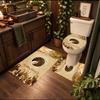 Lord Rings 3Pcs Personalized Customization Bathroom Mat Set Toilet Lid Cover And Rug Ushaped Bath Mats Nonslip Door Mat Decoration