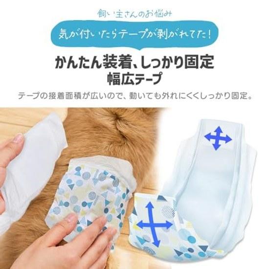 Iris Ohyama Pitafit Pet Diapers M 65 Sheets Male Dogs Long Duration MNPD-M65
