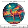 Geometric Camel Desert Sand Sea Spare Tire Cover for RV SUV Campervan Station Wagon