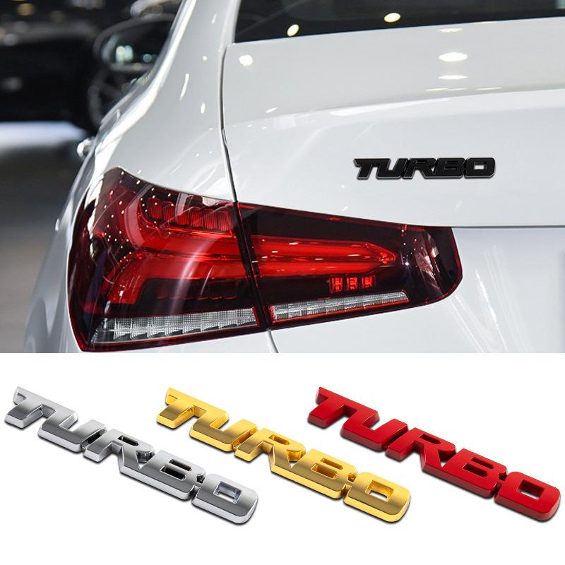 Car metal trunk car sticker TURBO car sticker, sports sticker, turbocharged personalized car sticker