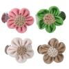 Lot de 2 Pinces à Rideaux Florales en Coton et Lin Attaches de Rideaux Boucles Pince Décorations de Maison Habillages de Fenêtres