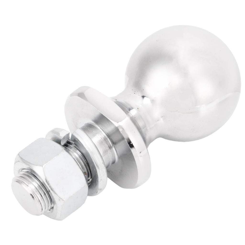Steel + Chrome Hitch Ball, Hitch Ball Kit 1-7/8" Diameter Chrome Hex Nut Hitch