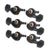6Pcs Guitar Tuning Knob Locking Tuners Pegs Black Musical Instrument Accessories(3r3L)