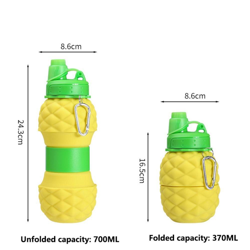 Reusable Silicone Water Bottle 700ml Hiking Water Cup Portable Collapsible Water Bottles  Outdoor